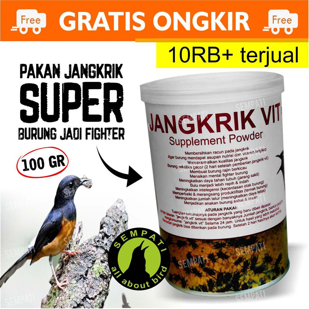 SEMPATI Jangkrik Vit Sempati Pakan Khusus Jangkrik Untuk Burung Murai Kacer Cucak Anis Jadi Gacor Ja