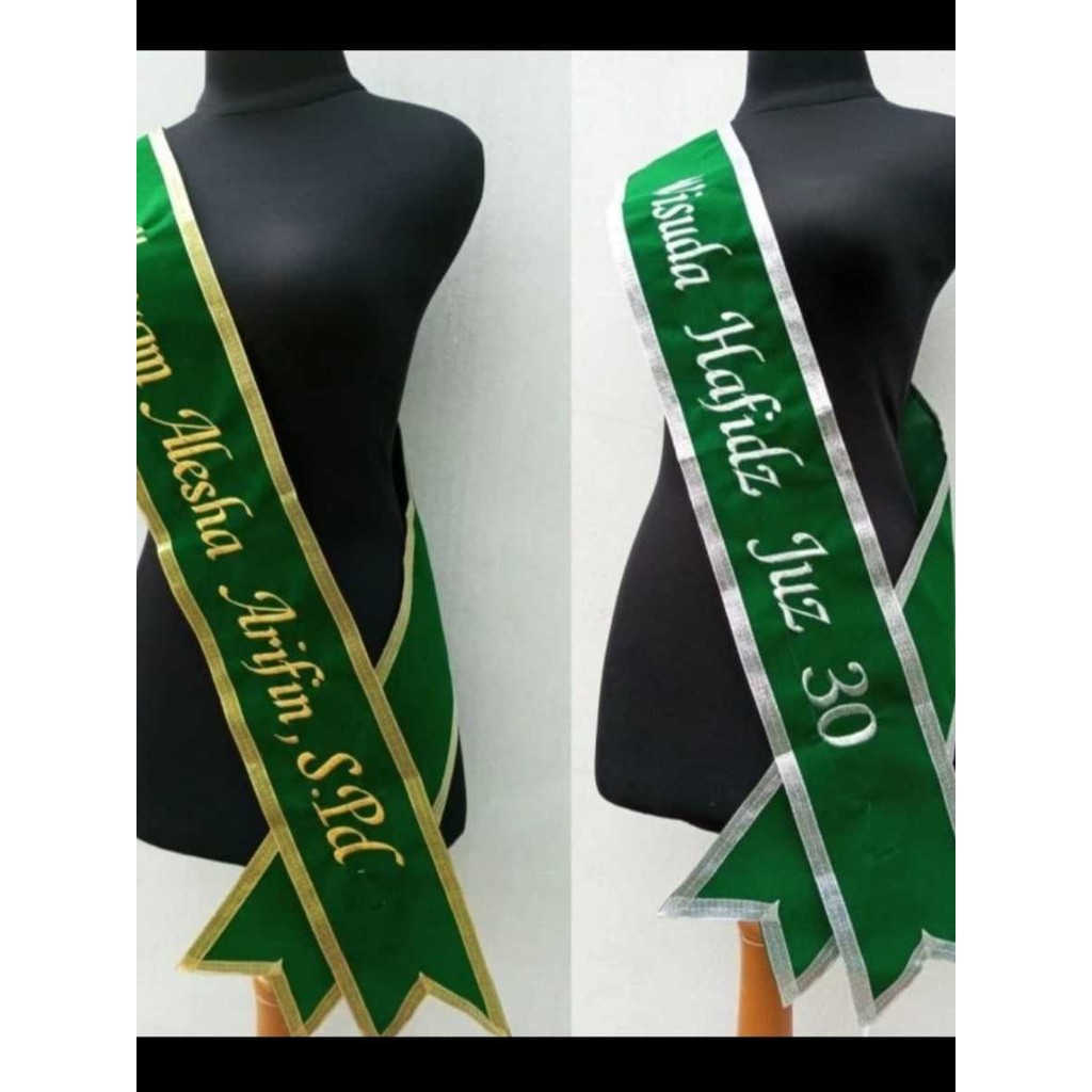 ( 1 HARI JADI) SELEMPANG WISUDA BLUDRU BORDIR KOMPUTER Selempang Wisuda