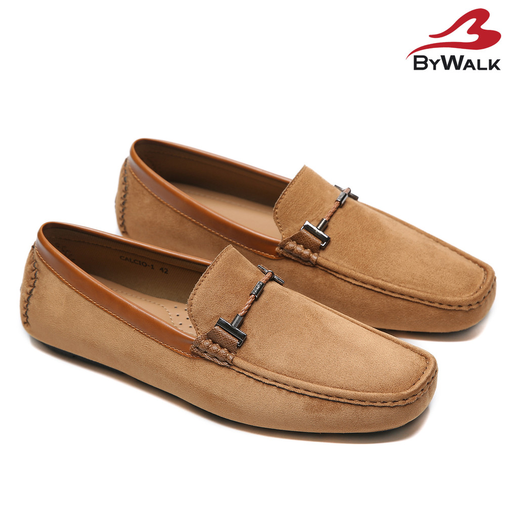 CUCI GUDANG BYWALK CALCIO1 Sepatu Loafers Pria Formal Casual Moccasin Slip On Kerja Bludru Hitam