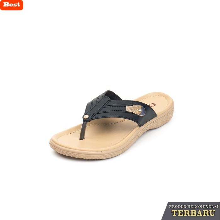 sandal wanita trend sekarang Onarstreet - Sandal Jepit Wanita Flat Kulit Casual Original Simpel & El