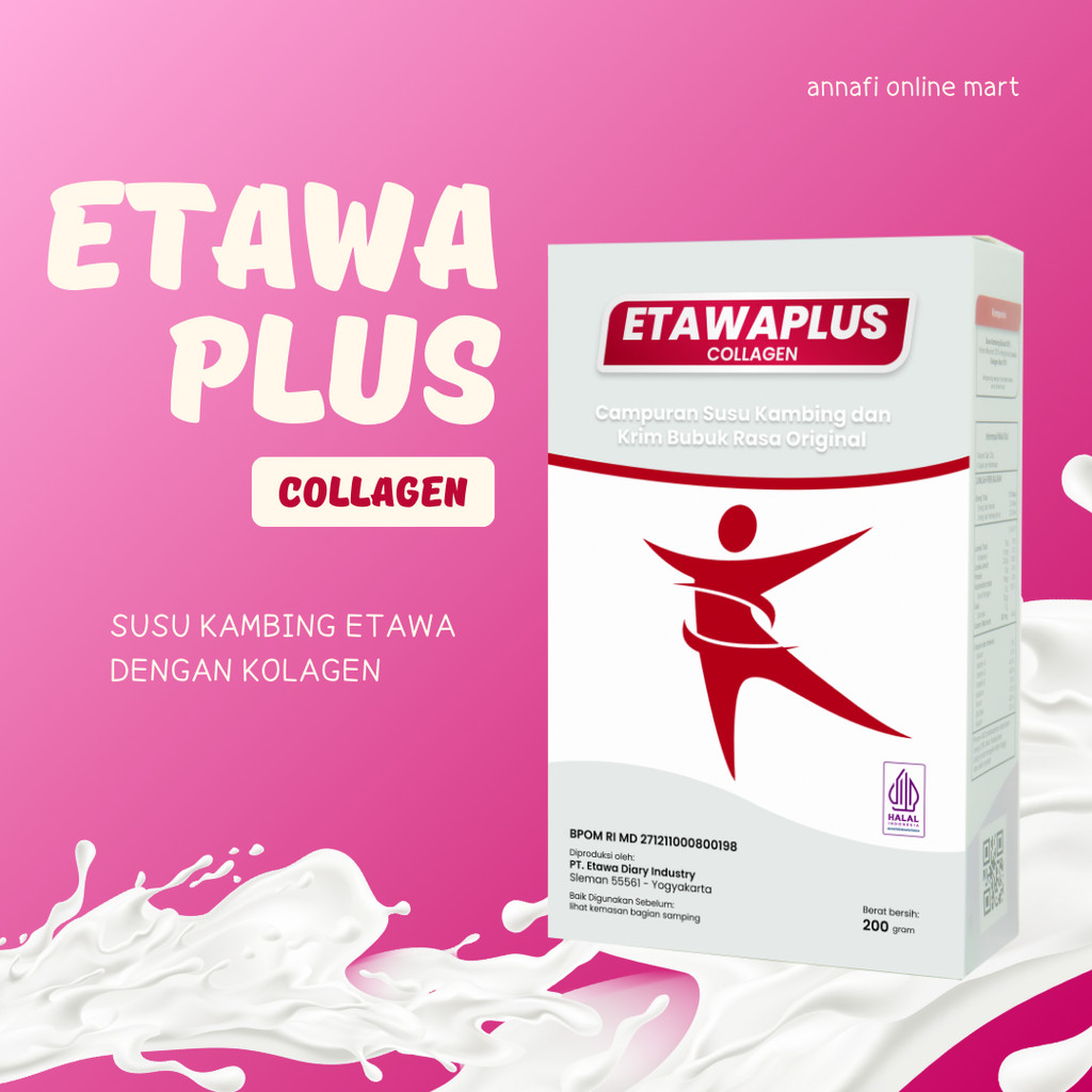 

Etawaplus Collagen - Susu Kambing Etawa dan Kolagen Untuk Tulang sendi , Mencegah Penuaan Dini , Mengencangkan Kulit , Asam urat & Regenerasi Sel - 10 Box