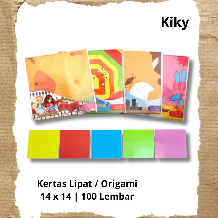 

Kertas Lipat / Origami Kiky 100 Lembar Uk. 14 x 14