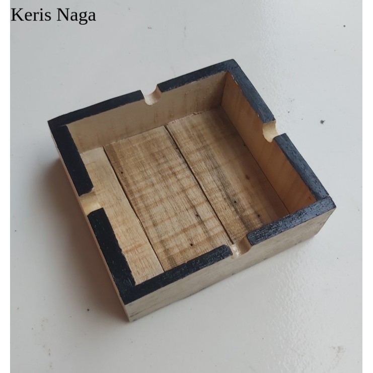 Asbak Rokok Unik kayu persegi hiasan meja tamu LSF11