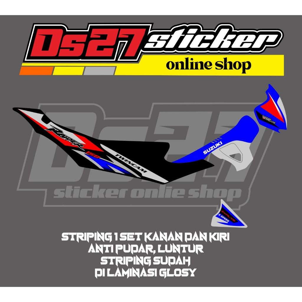 STRIPING STICKER VARIASI MOTOR SATRIA FU THAILAND CBU