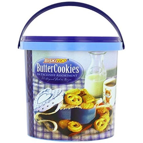 

Biskitop Butter Cookies 370gr Kemasan Ember Biru / Kukis Mentega
