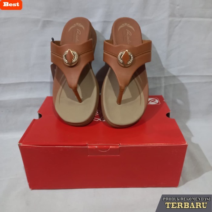 sandal wanita trend sekarang Sandal jepit wanita RINDI SE 299 ORANGE/TAN