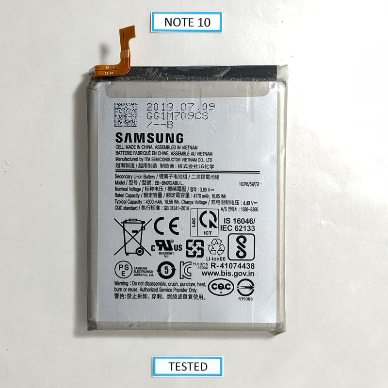 Baterai Batray Samsug Note 10 Plus Original Copotan