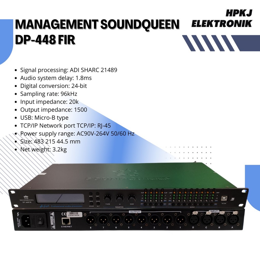 DLMS SPEAKER MANAGEMENT SOUNDQUEEN DP448 Fir / DP448- Fir 4in 8 Out