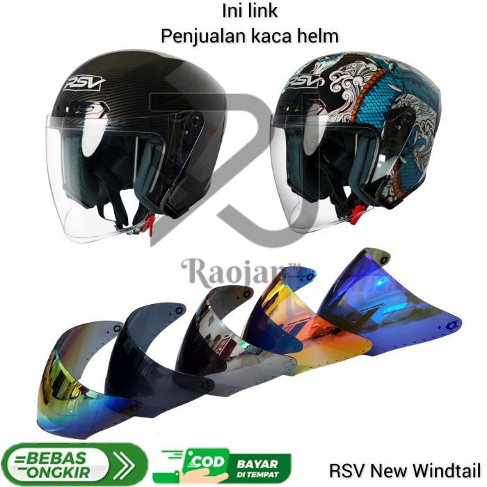 Kaca helm RSV New Windtail  Visor helm RSV New Windtail