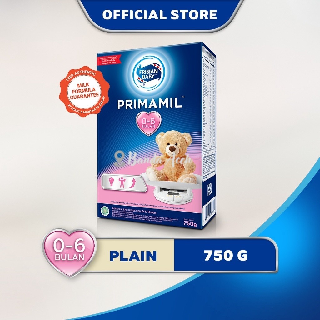 (Aceh) Frisian Flag Baby Primamil - Plain - 750 gr - Susu Formula Bayi (0-6 Bulan) - 1 pcs