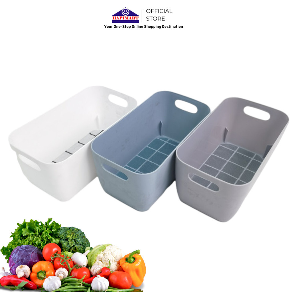 Storage Box Organizer Dengan Pegangan/Kotak Penyimpanan Serbaguna/Keranjang Makanan/Kotak Skincare/B