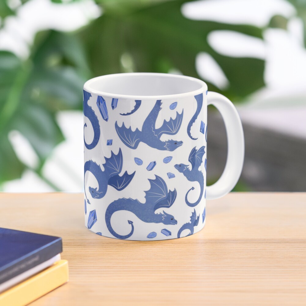 Mug Gelas | Hampers | Hadiah | Mug Dragon Hoard Sapphire blue CR14