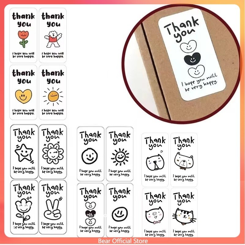 

BARU 100 LEMBAR - STIKER LABEL PESANAN TERIMA KASIH/STIKER SEGEL KOTAK HADIAH TERIMA KASIH