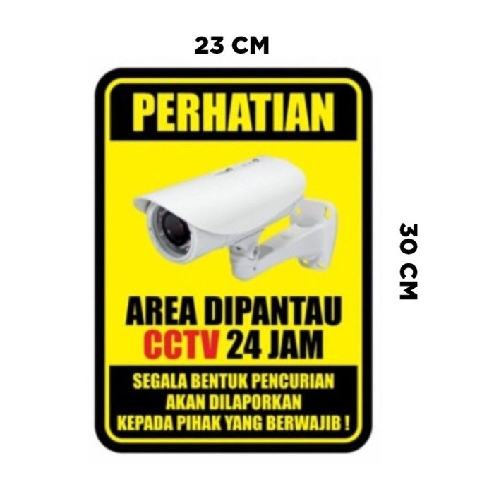 

Stiker VINYLArea CCTV 24jam 23 x 30 cm. Perhatian sign Rambu k3 safety