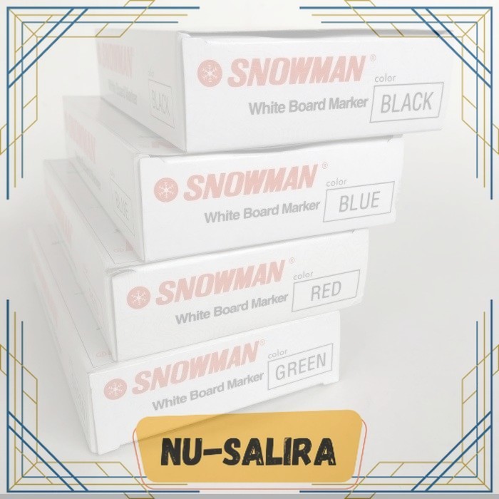 

SPIDOL SNOWMAN WHITE BOARD PER LUSIN - Hitam