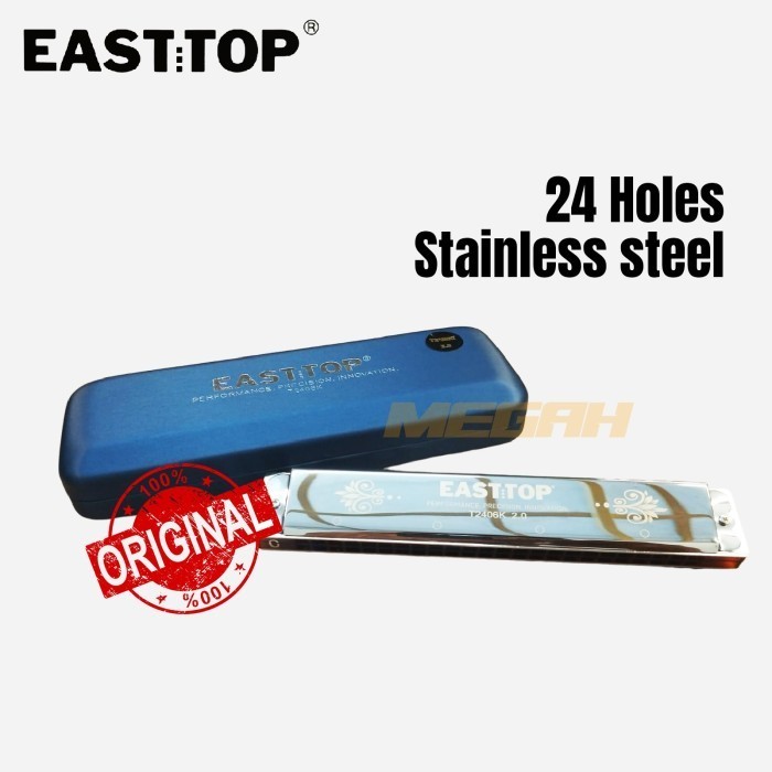 HARMONIKA EAST TOP TREMOLO 24 LUBANG / EAST TOP T2406K 2.0 24 lubang harmonika Tremolo kunci C