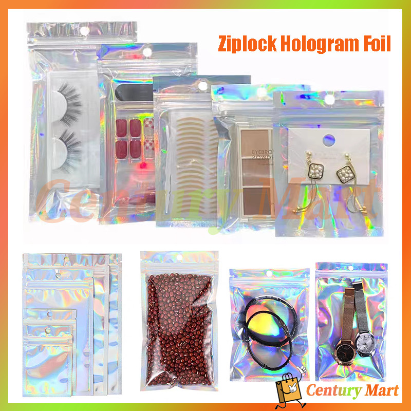 Ziplock Hologram Foil /Platik Klip Kemasan Aksesoris/Plastik Klip Kemasan Hologram/plastik klip pack