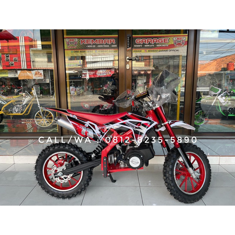promo diskon 70% Motor Mini Trail Cross KING PUMA DOUBLE STATER 50cc 2Tak Matic