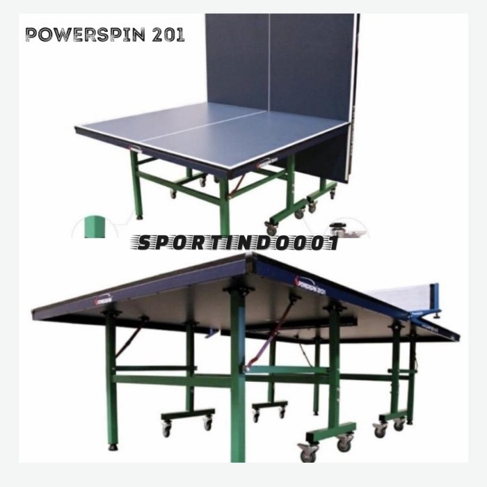 Meja Ping Pong / Meja PingPong / Tenis Meja POWERSPIN / POWER SPIN 201 - MEJA KOMPLIT