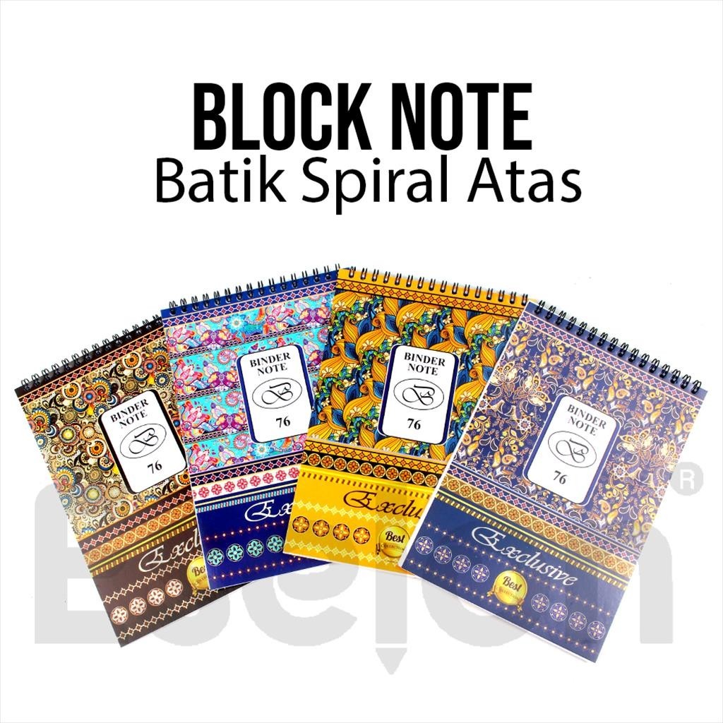 

[MaxMart] Block Note Batik Spiral Atas / 14.5*21.5cm / Notebook Garis spiral atas