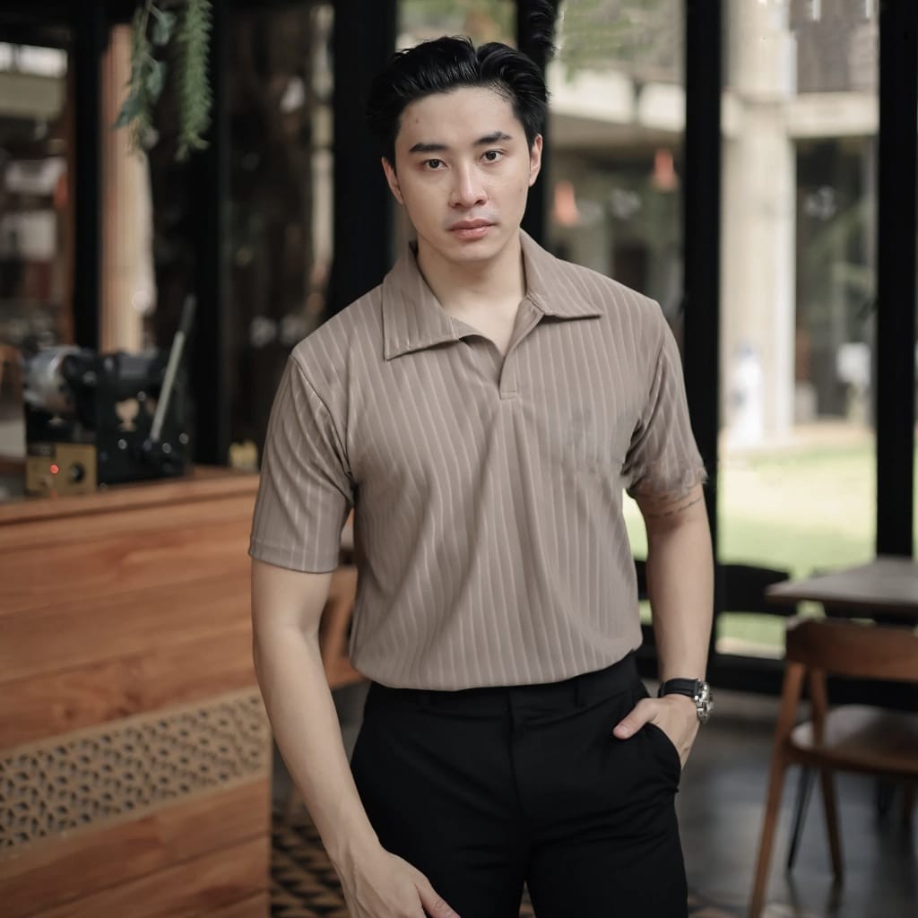 Polo Shirt Pria / Kaos Polo Knit Kerah / Baju Polo Berkerah Motif Pria Premium.