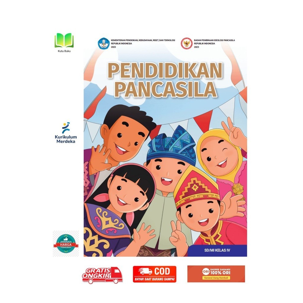 Buku Paket Siswa PPKN Kelas 4 SD Kurikulum Merdeka TERBARU