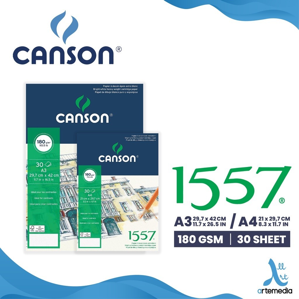 

Canson 1557 Extra White Gramatur 180gsm Kertas Gambar