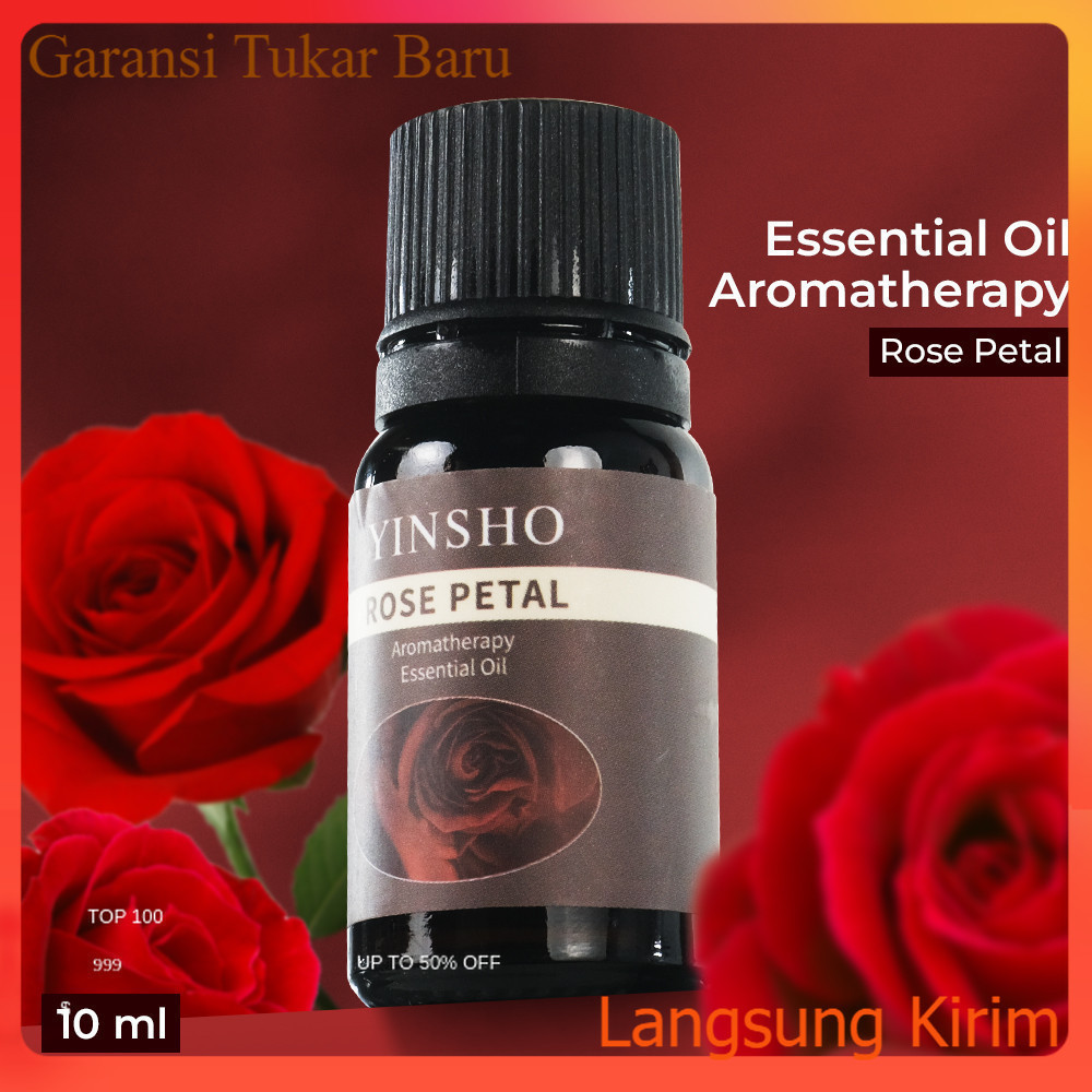 YINSHO Essential Oil Fragrance Minyak Aromatherapy 10ml Rose Petal - YS1 - Brown
