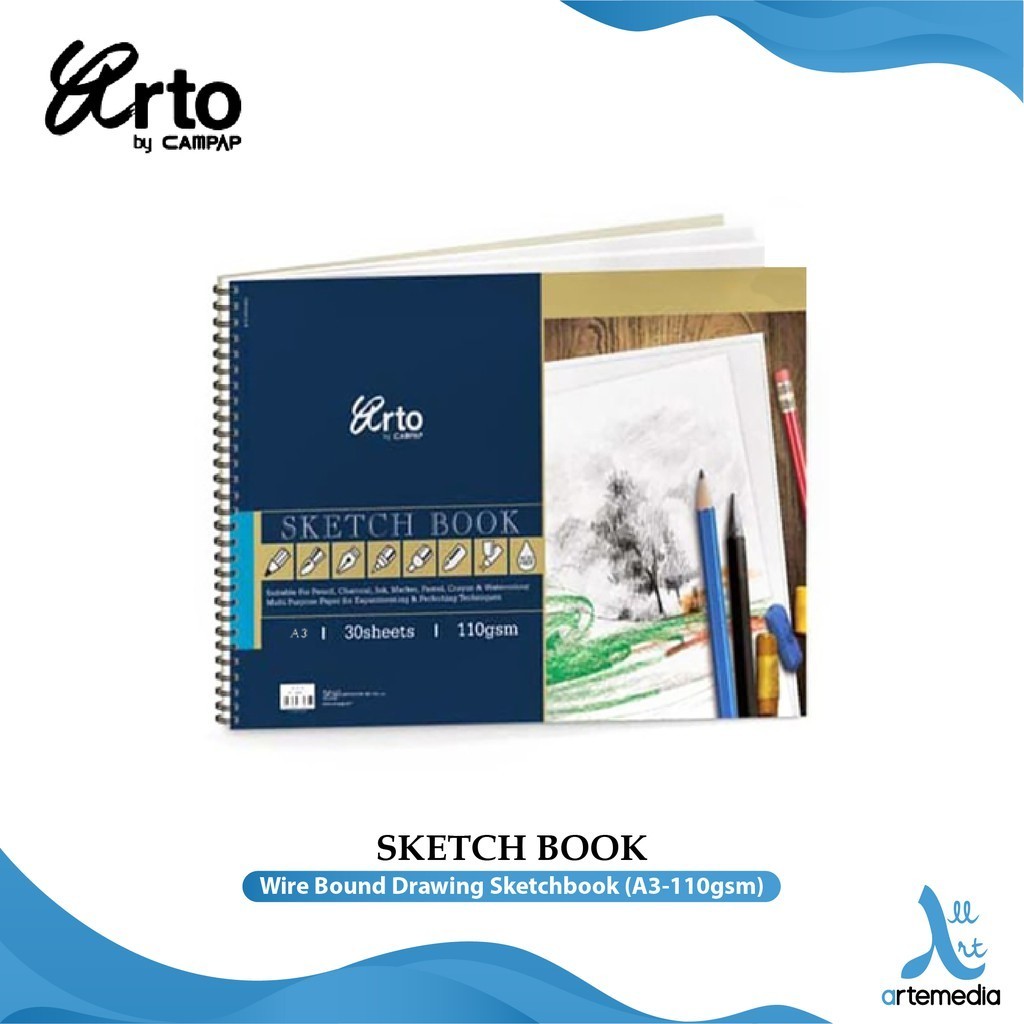 

Sketchbook Arto A3 110gsm Wire Bound Drawing Buku Sketsa