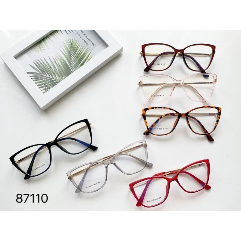 TERMURAH SE-SHOPEE - FRAME CAT EYE LENSA PHOTOCROMIC 87110 Free lensa Minus KACAMATA MURAH FUHANG ME