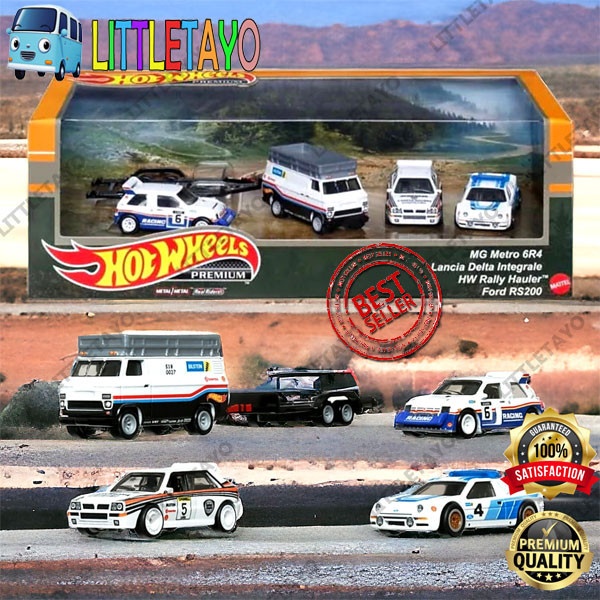 Hot Wheels Premium Rally Legend Diorama Box Set - MG Metro Lancia Delta Rally Hauler Ford RS2000