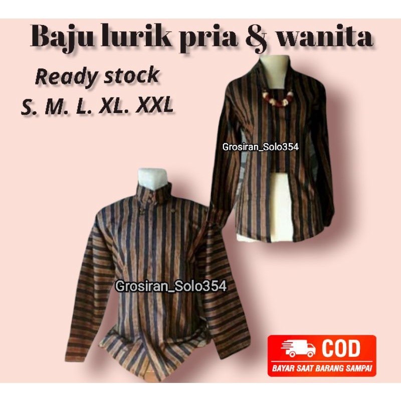 LURIK JAWA Baju lurik jawa pria / baju lurik wanita / surjan lurik / kebaya lurik / baju adat jawa /