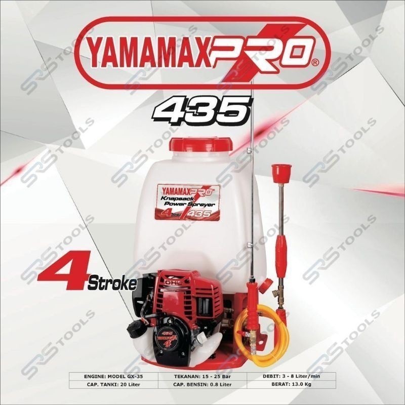 YAMAMAX PRO 435 Knapsack Power Sprayer 4Tak / Mesin Semprot Hama Rumput 4 Tak