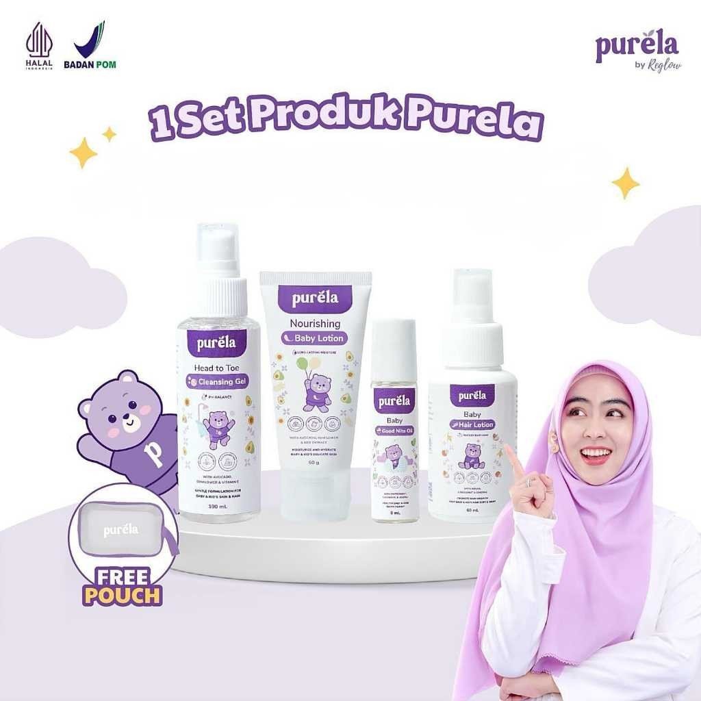 Purela by Reglow Soothing Baby Cream & Paket Kiddy Glow