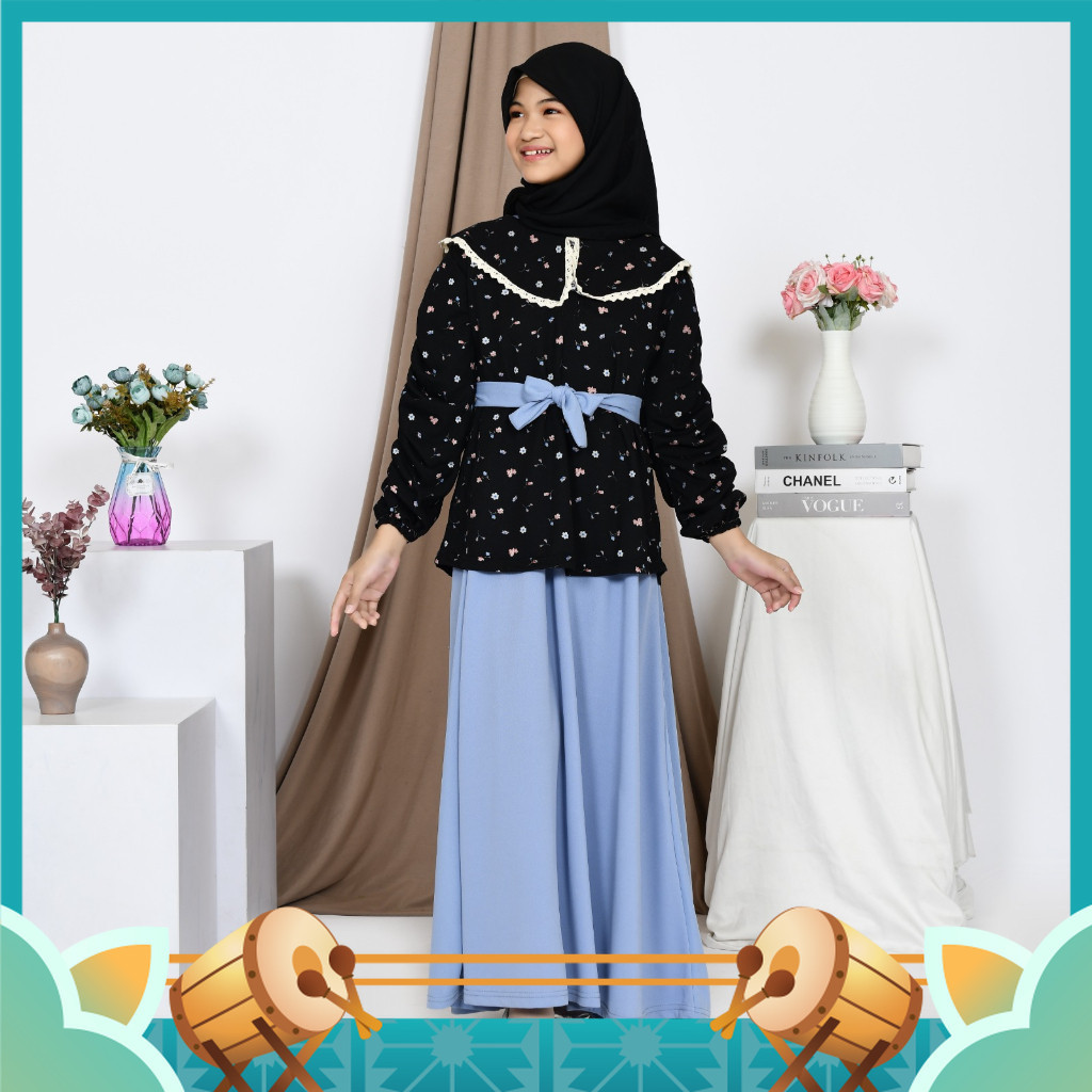 Baju Busana Muslim Anak Lucu Unik Premium / GAMIS ANAK CELLINE 2in1  SMLXL BABY.CLOTH UNTUK UMUR 3-1