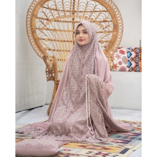 Mukena Zara Silk  / Mukena Dewasa Armani Silk  - Navy