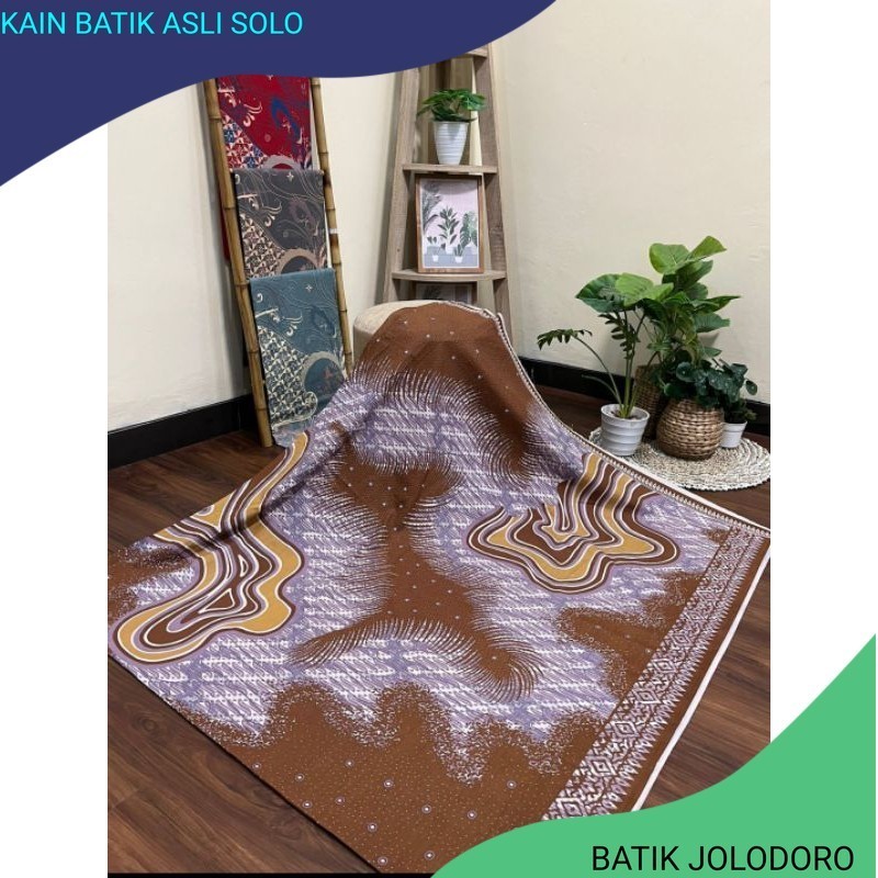 Kain Katun printing parangg abstrak Batik Solo