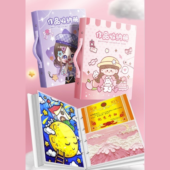 [LOGU] Buku Map binder A3 kertas stationery, Map kertas, Dokumen Keeper uk A3