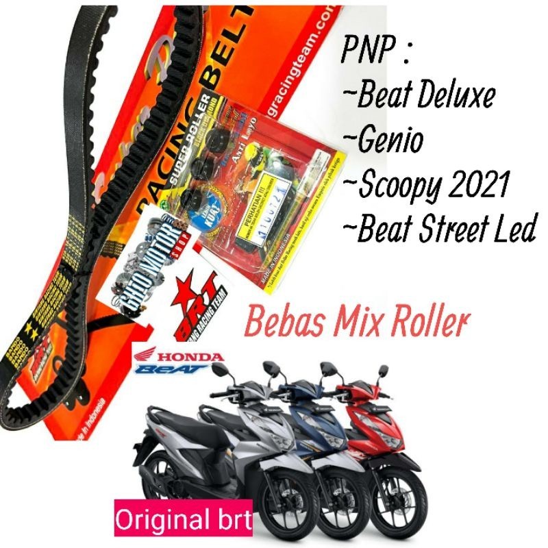 Vanbelt set roller brt genio scoopy 2021 beat delux venbelt ldan loler scoopy 2020 2021 beat 2020 Pa