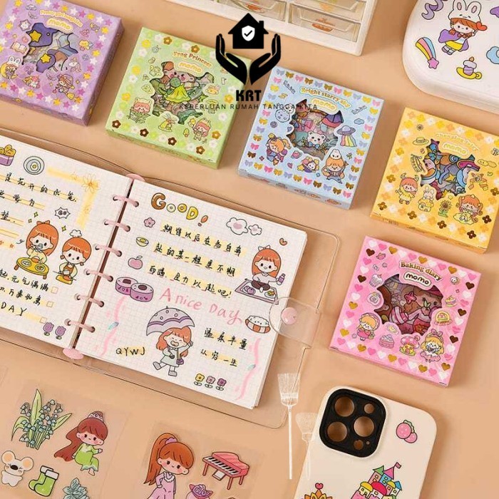 

TERBARU Sticker MOMO Lucu 1 Box/Kotak isi 100pcs/Sheets 80mmx80mm TERMURAH