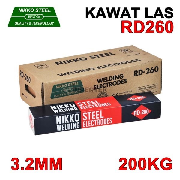 Kawat Las RD260 3.2mm NIKKO STEEL Elektroda RD-260 3.2 mm Welding 200KG