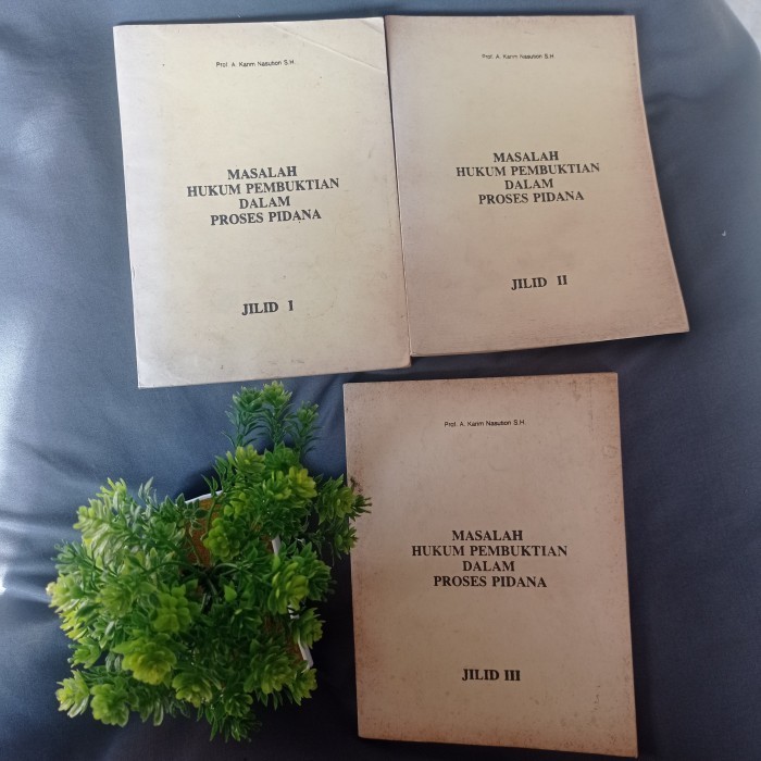 Masalah Hukum Pembuktian dalam Proses Pidana. Original Buku Lawas