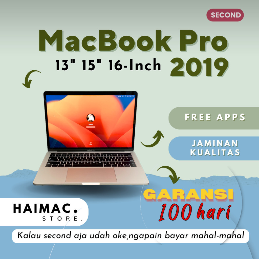 MacBook Pro 2019 13" 15" 16 Inch Core i5 i7 i9 RAM 8 16 SSD 256 512 GB