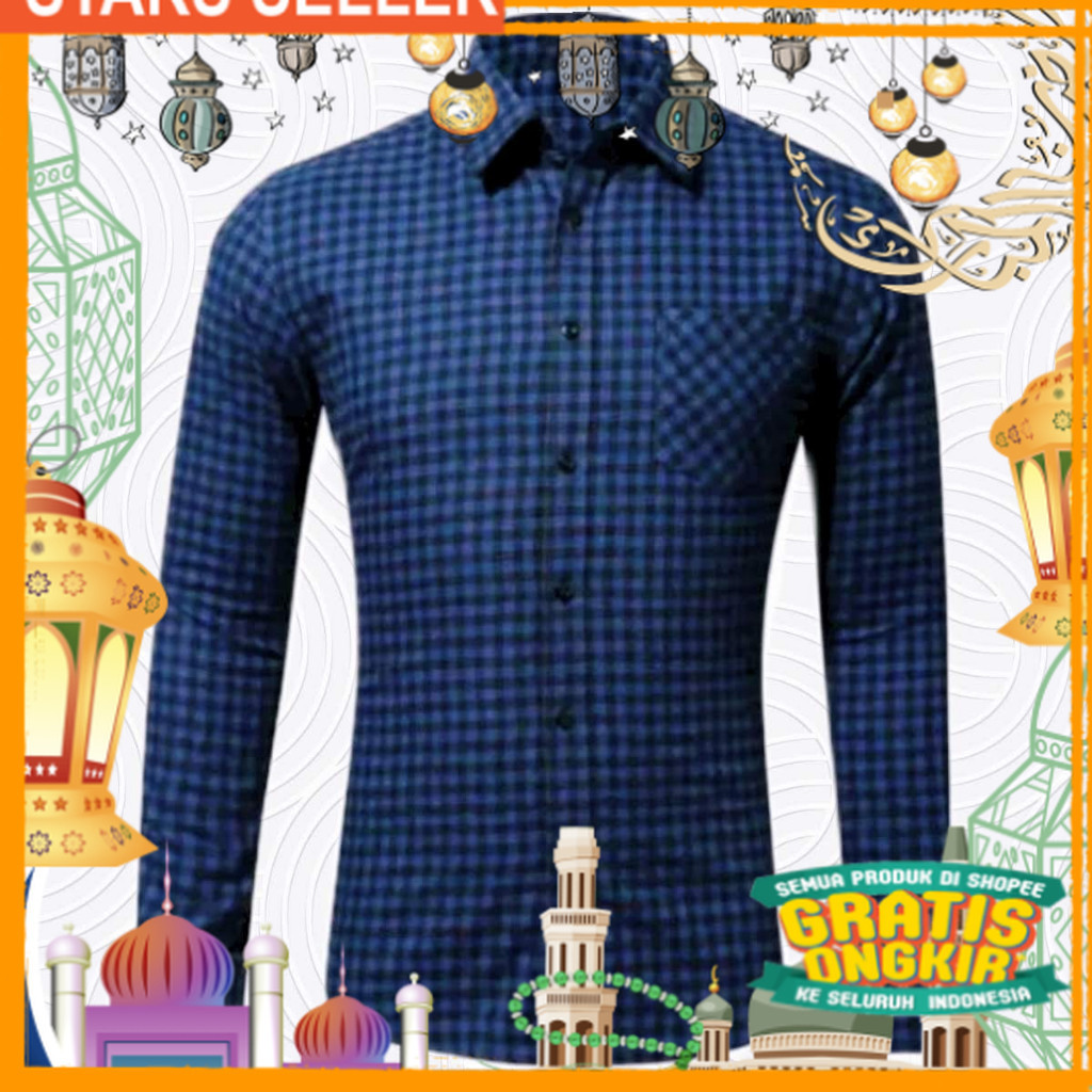 Kemaja flanel pria lengan panjang baju cowok casual distro kota kotak kecil/ Pink Dusty Fanta Merah 