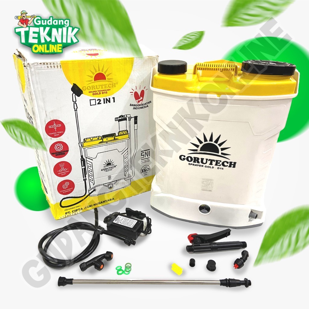 Alat Sprayer Hama Elektrik 16L GORUTECH - Semprot Semprotan Hama Elektrik 16 liter Sprayer Obat Hama