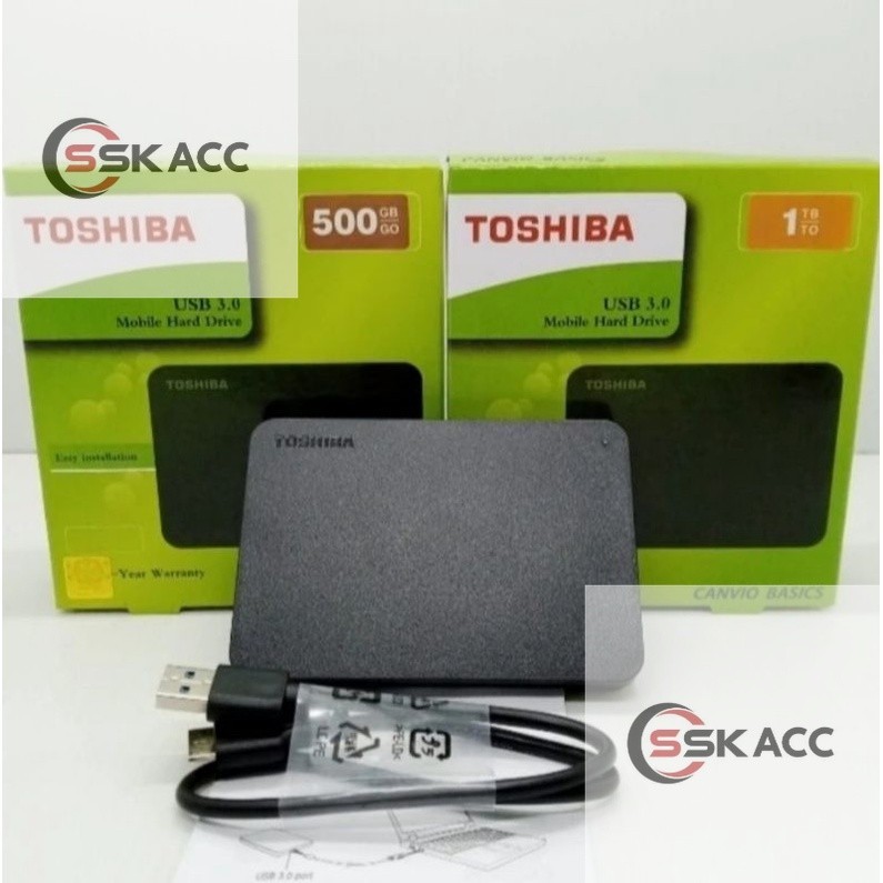 HARDISK EKSTERNAL  1TB TOSHIBA 500GB USB 3.0 HARDISK EXTERNAL