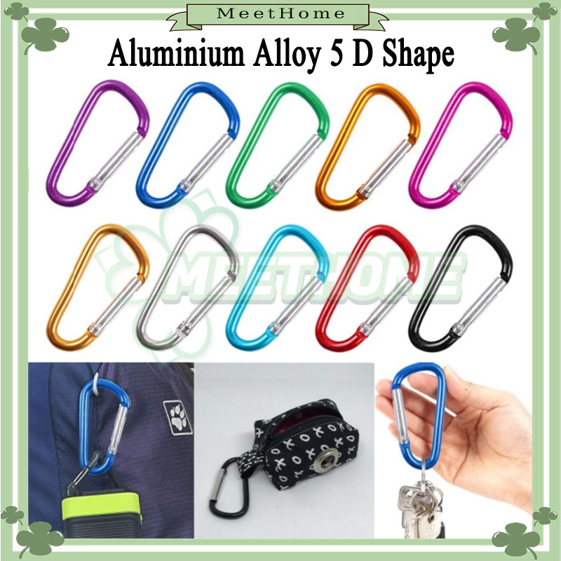 Gantungan Kunci Carabiner/Aluminium Alloy 5 D Shape/Carabiner 5D Aluminium