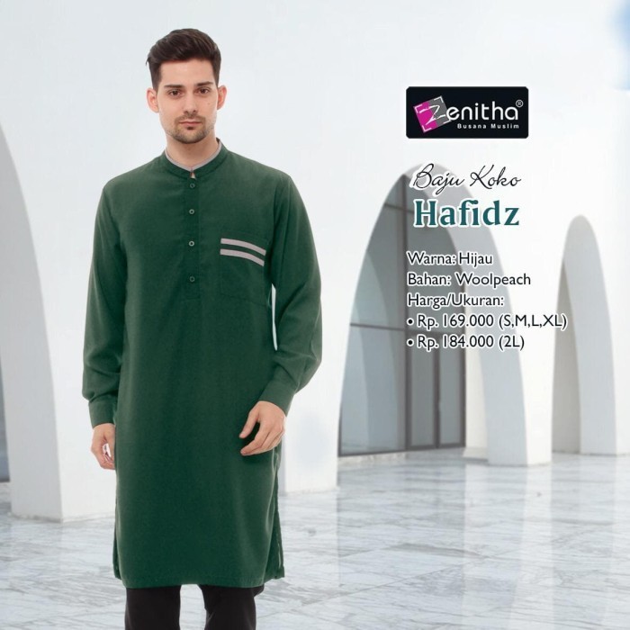 promosi Hafiz Baju Koko Busana Muslim By Zenitha - Dongker, S