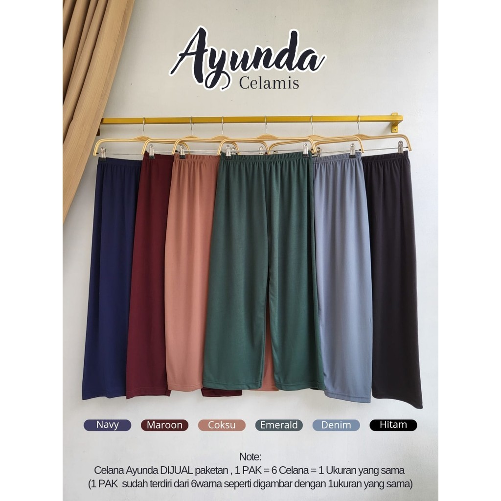 Celamis Ayunda | celana dalaman gamis | bahan hyget premium