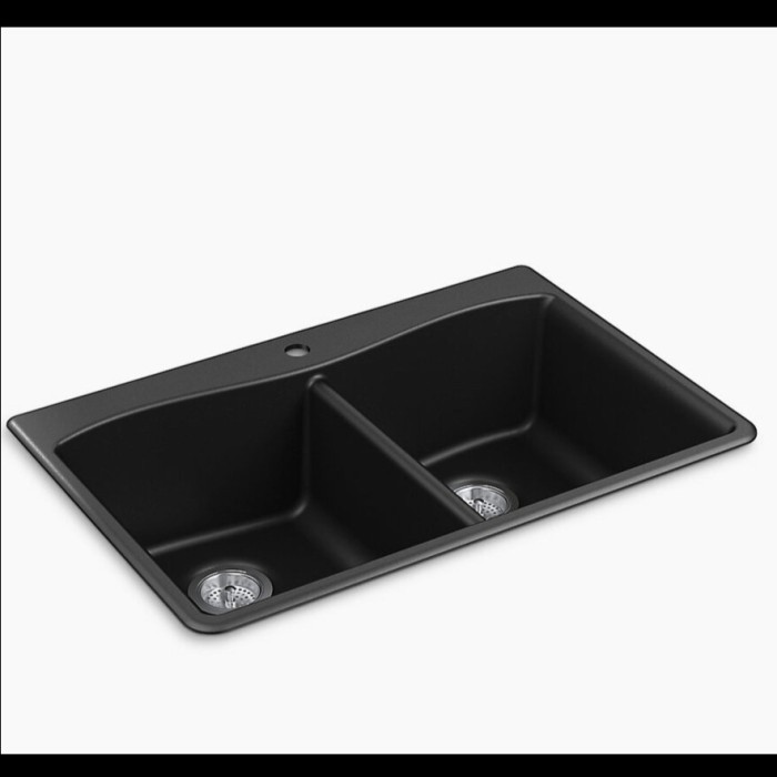 promo spesial KOHLER Kitchen Sink Kennon K-8185-1-CM1 KOHLER Bak Cuci Piring Hitam